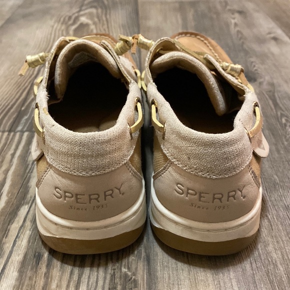 Sperry Top Sider Memory Foam Gold Laced Shoes Women’s 6.5 - Picture 4 of 8